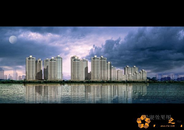 沿湖效果圖