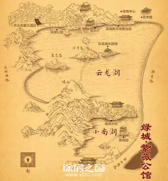 綠城?紫薇公館區(qū)位圖